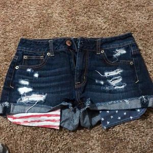 American Eagle Flag Shorts
